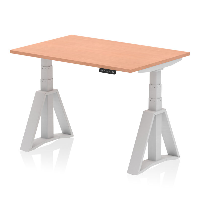 air height adjustable desk without cable ports with piste foot