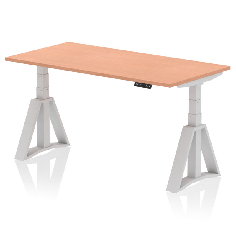 air height adjustable desk without cable ports with piste foot