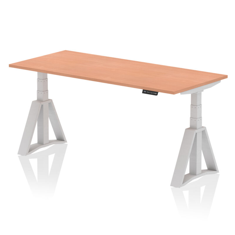 air height adjustable desk without cable ports with piste foot