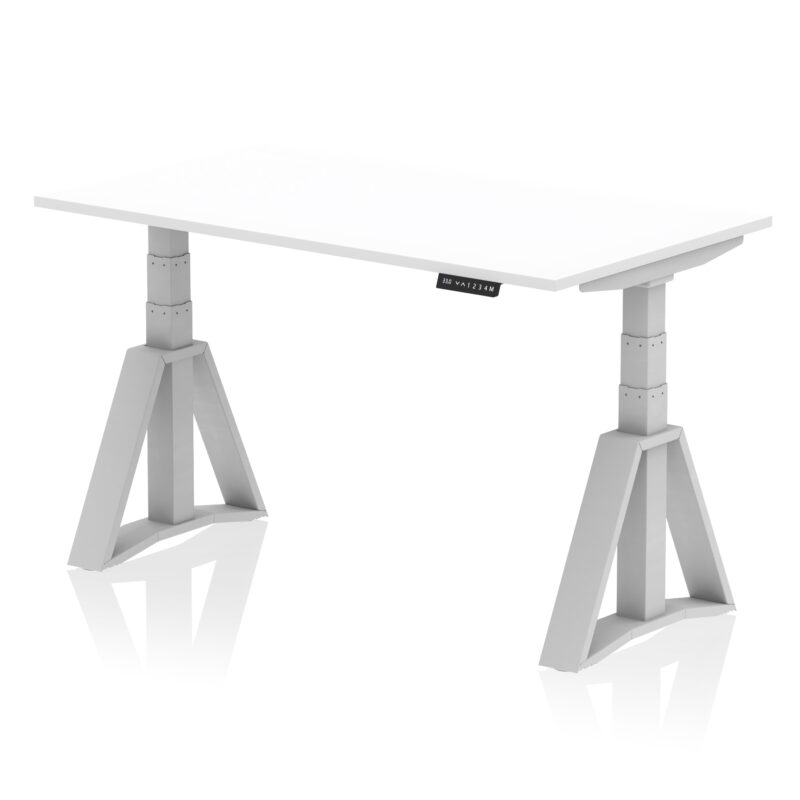 air height adjustable desk without cable ports with piste foot