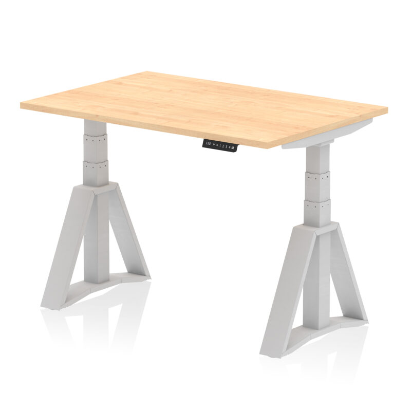 air height adjustable desk without cable ports with piste foot