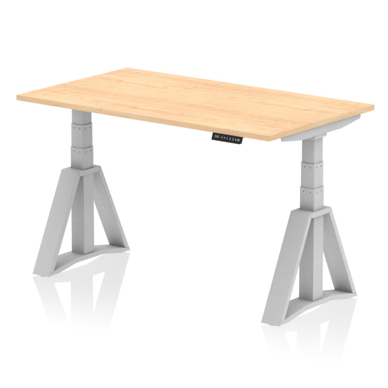 air height adjustable desk without cable ports with piste foot