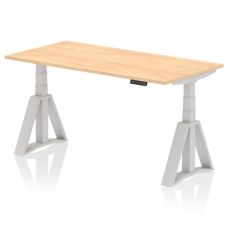air height adjustable desk without cable ports with piste foot