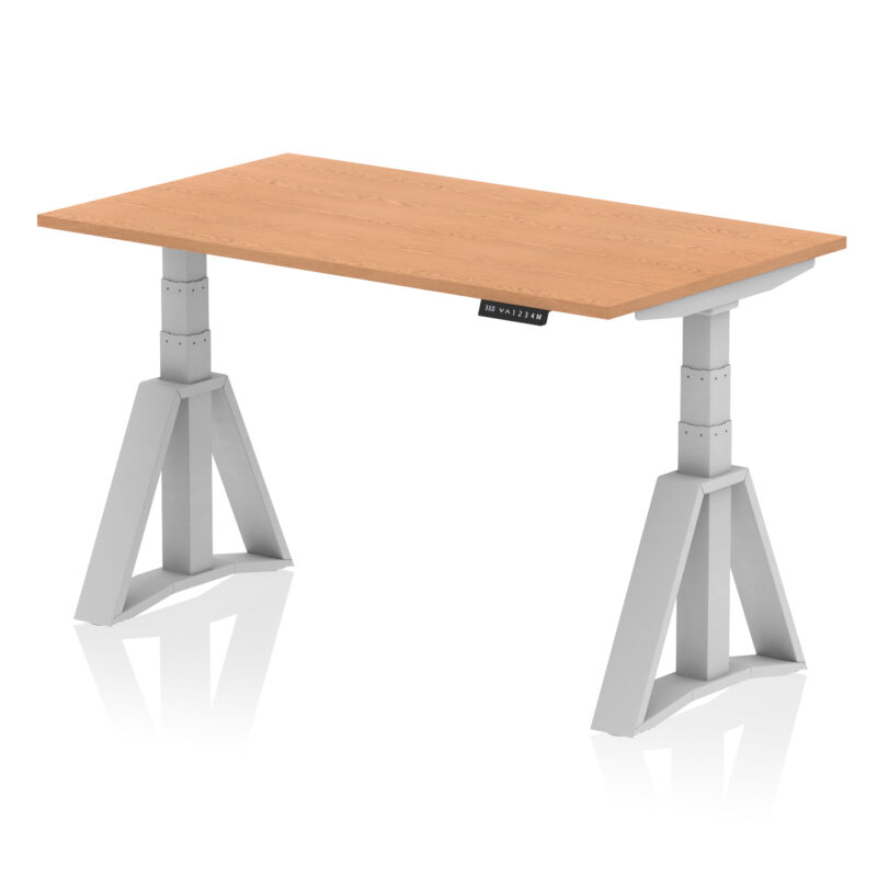 air height adjustable desk without cable ports with piste foot