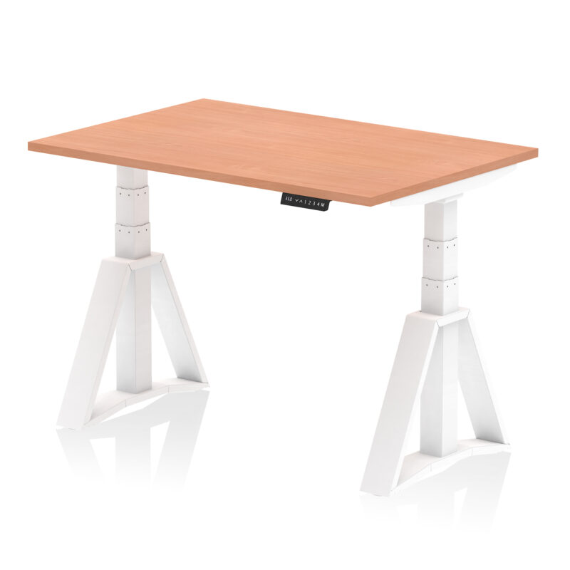 air height adjustable desk without cable ports with piste foot