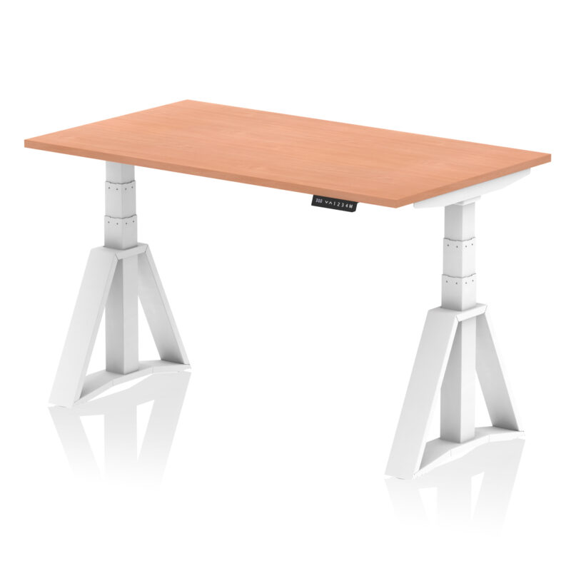 air height adjustable desk without cable ports with piste foot