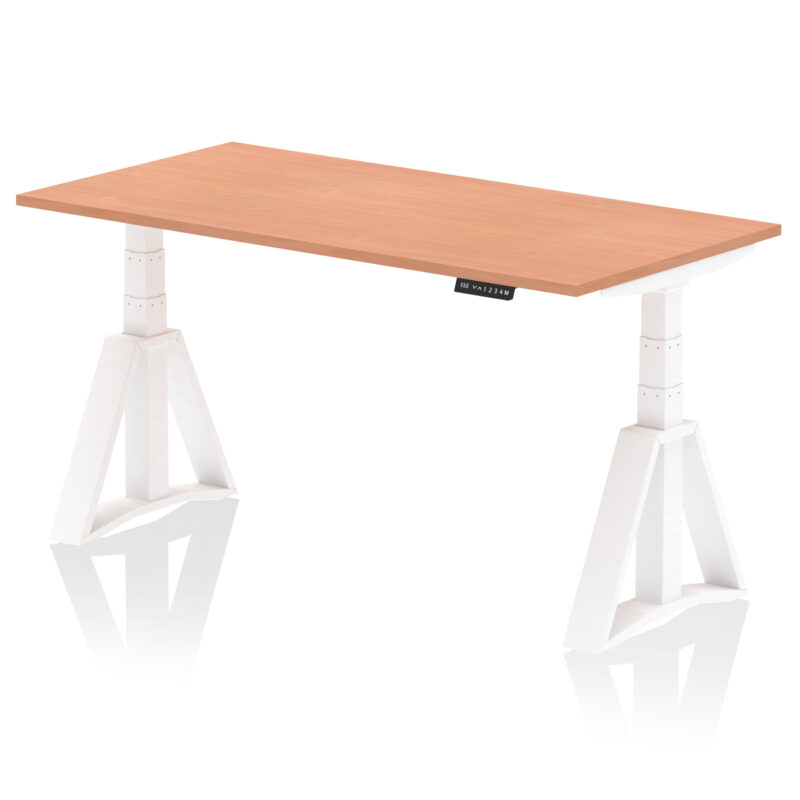 air height adjustable desk without cable ports with piste foot