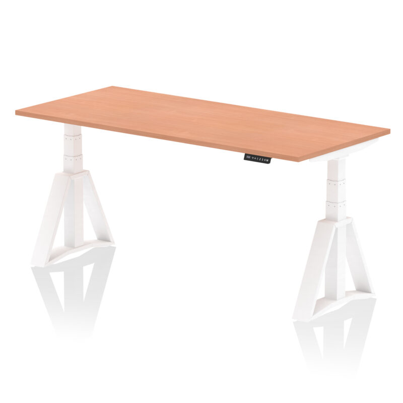 air height adjustable desk without cable ports with piste foot