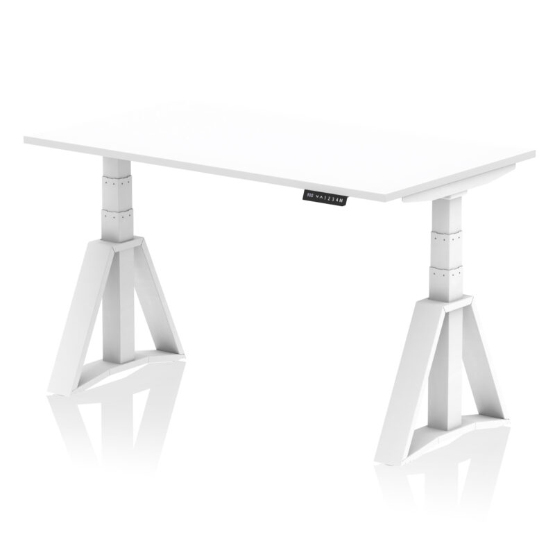 air height adjustable desk without cable ports with piste foot