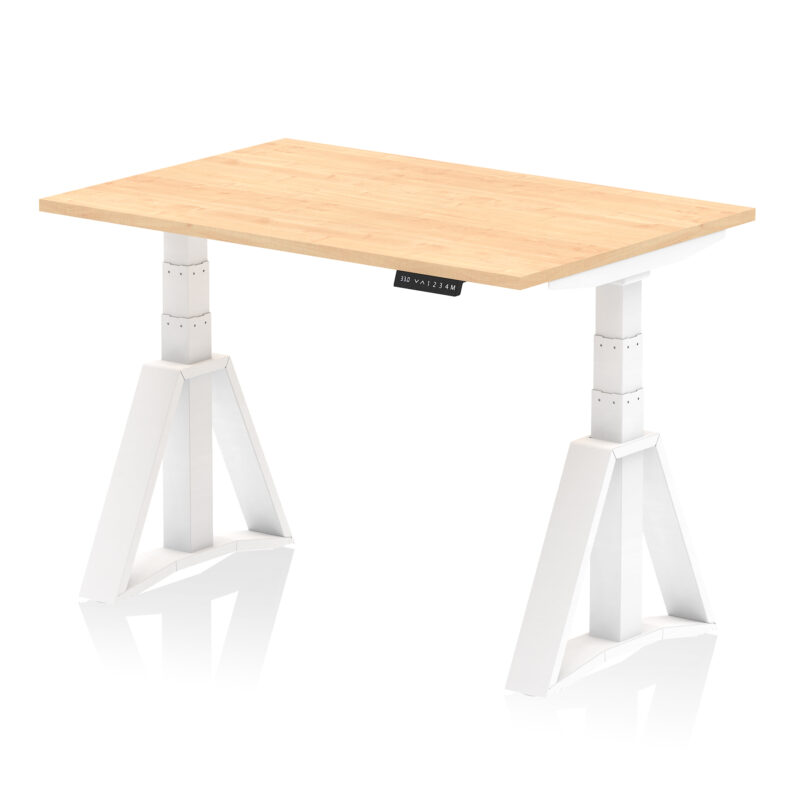air height adjustable desk without cable ports with piste foot
