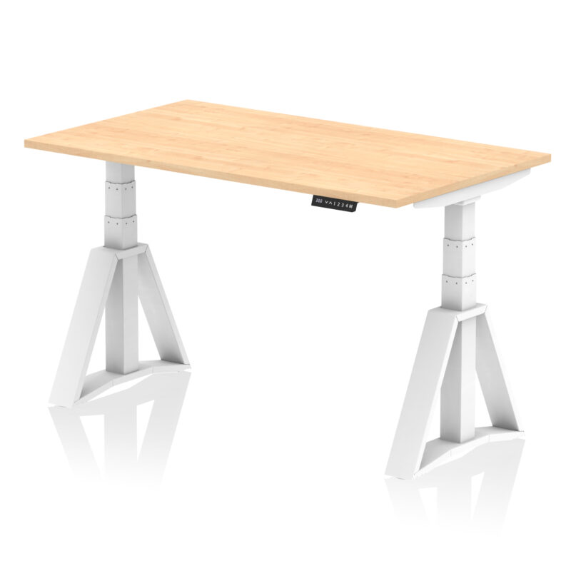 air height adjustable desk without cable ports with piste foot