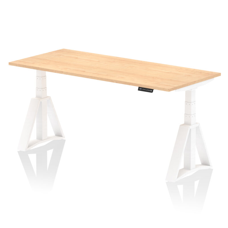 air height adjustable desk without cable ports with piste foot