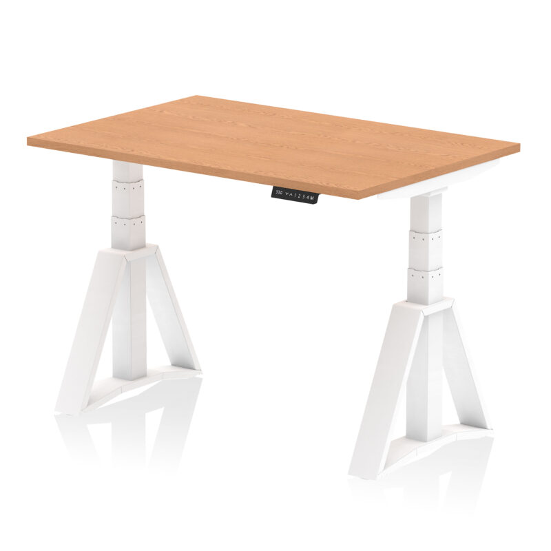 air height adjustable desk without cable ports with piste foot