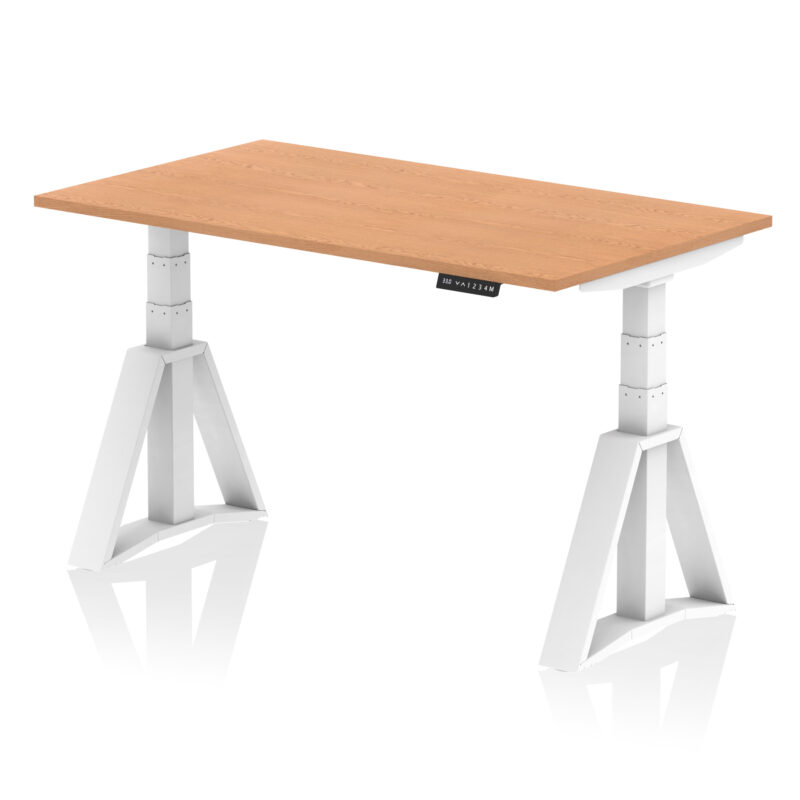 air height adjustable desk without cable ports with piste foot