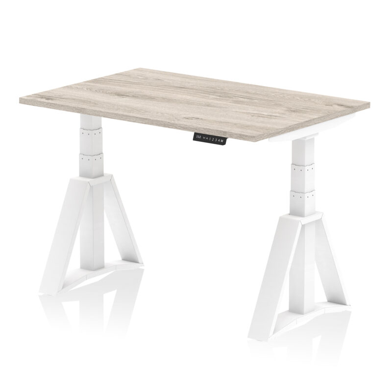 air height adjustable desk without cable ports with piste foot