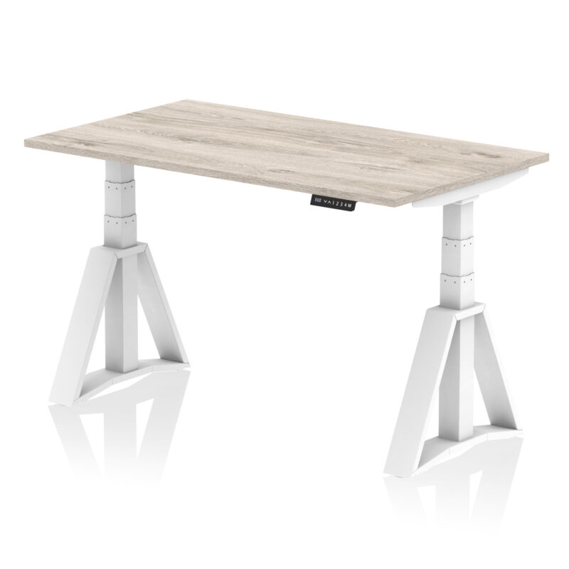 air height adjustable desk without cable ports with piste foot