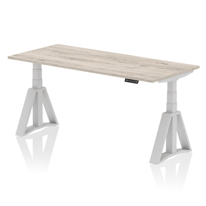 air height adjustable desk without cable ports with piste foot