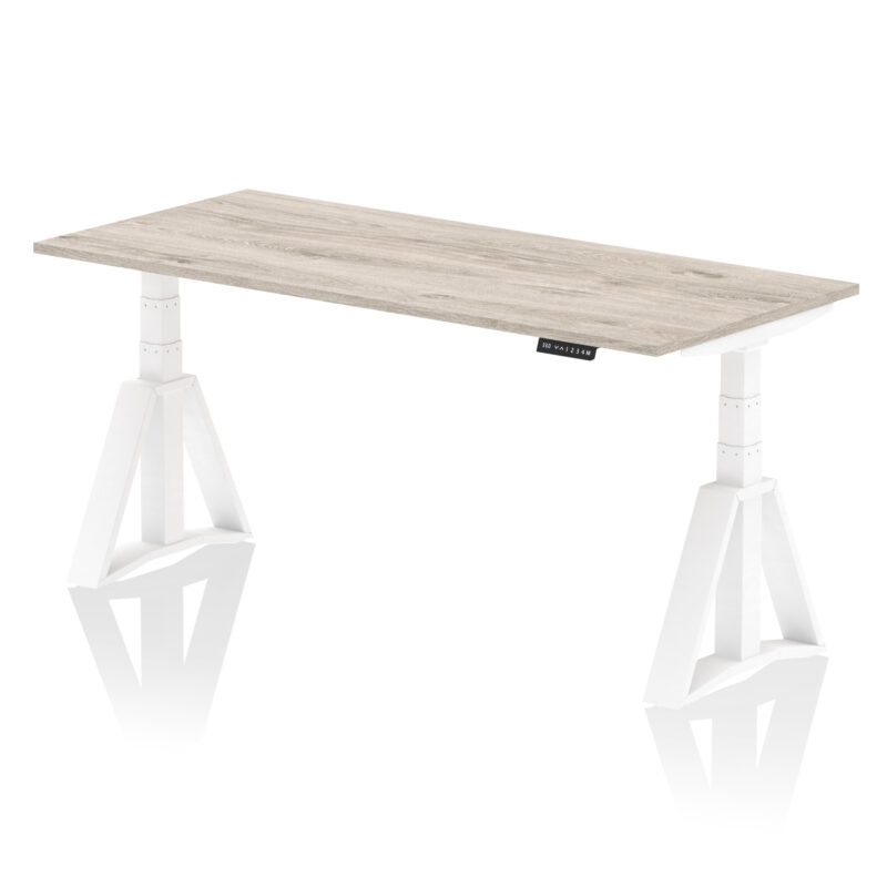 air height adjustable desk without cable ports with piste foot