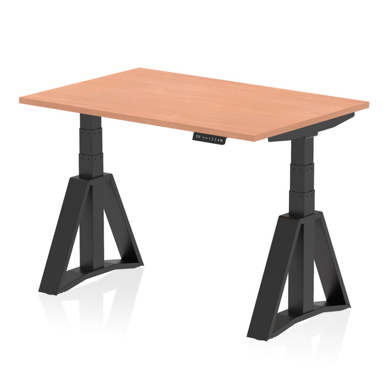 air height adjustable desk without cable ports with piste foot