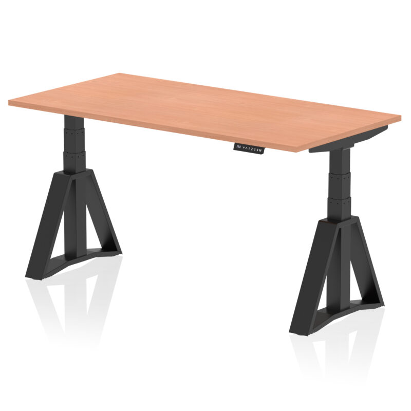 air height adjustable desk without cable ports with piste foot