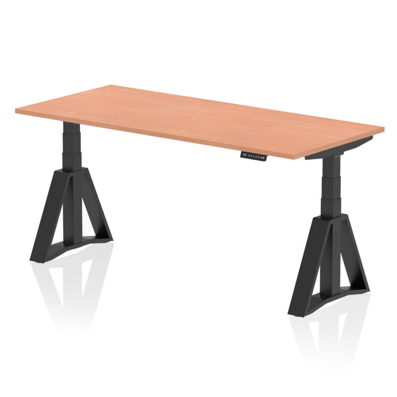 air height adjustable desk without cable ports with piste foot