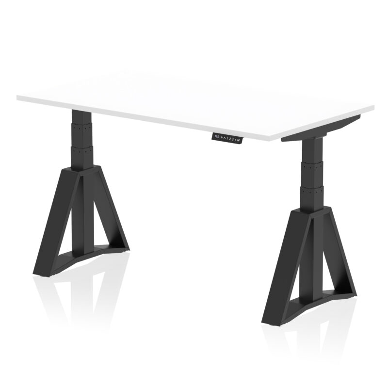air height adjustable desk without cable ports with piste foot