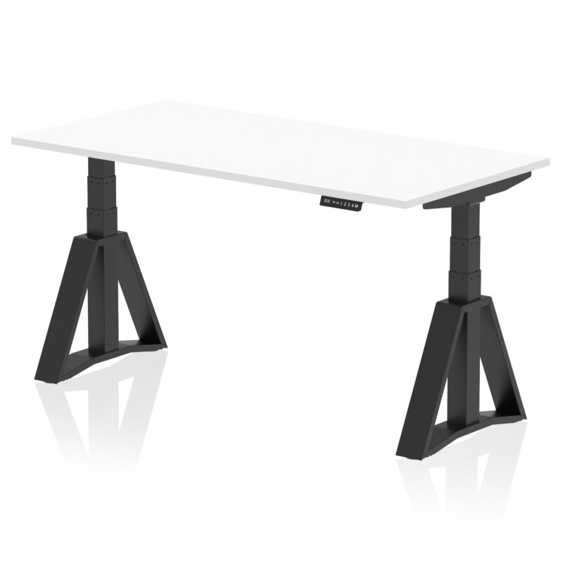 air height adjustable desk without cable ports with piste foot