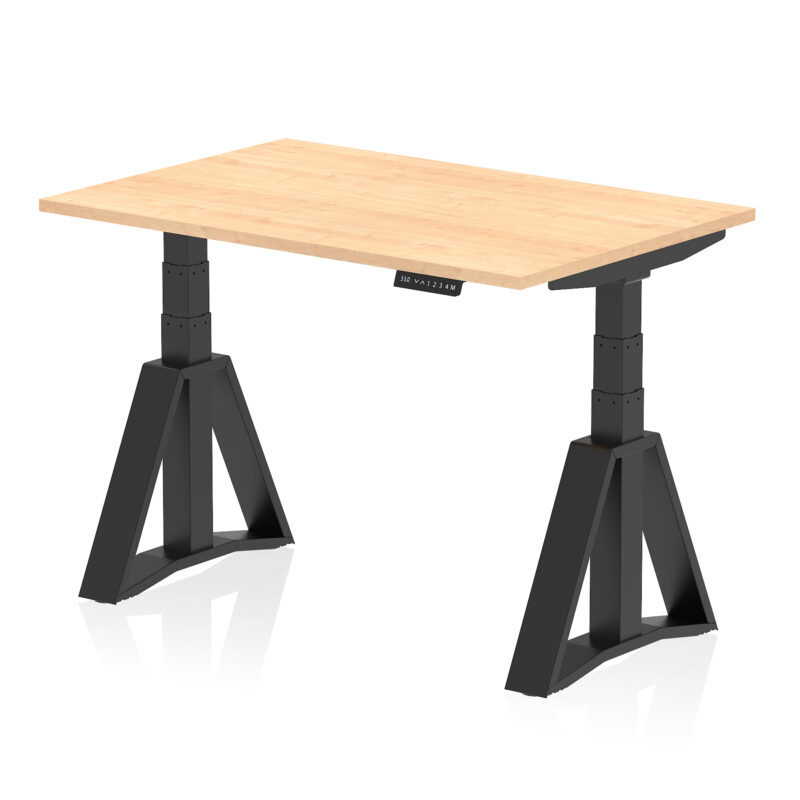 air height adjustable desk without cable ports with piste foot