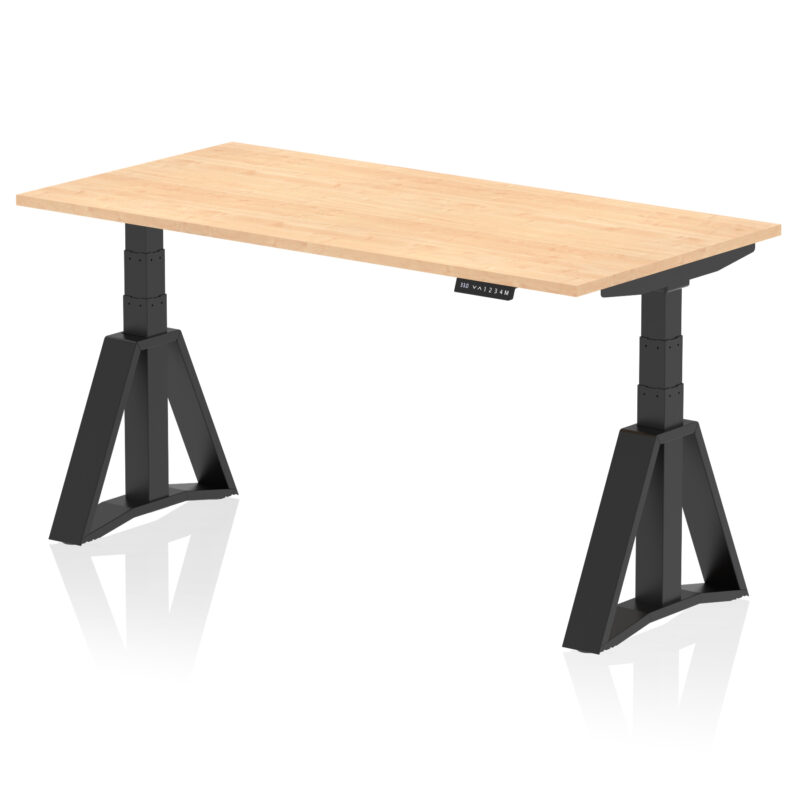air height adjustable desk without cable ports with piste foot
