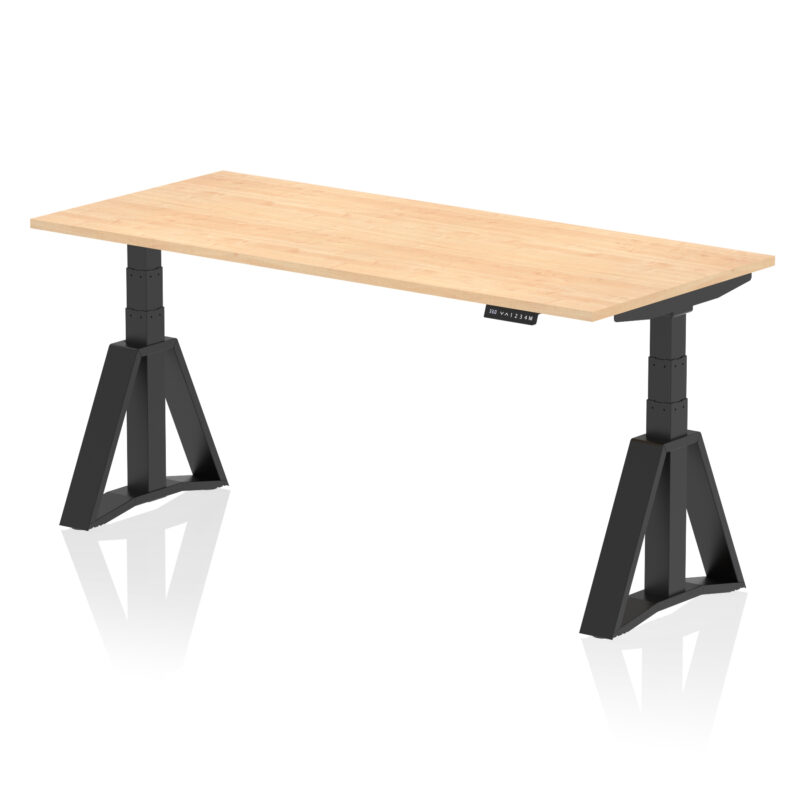 air height adjustable desk without cable ports with piste foot