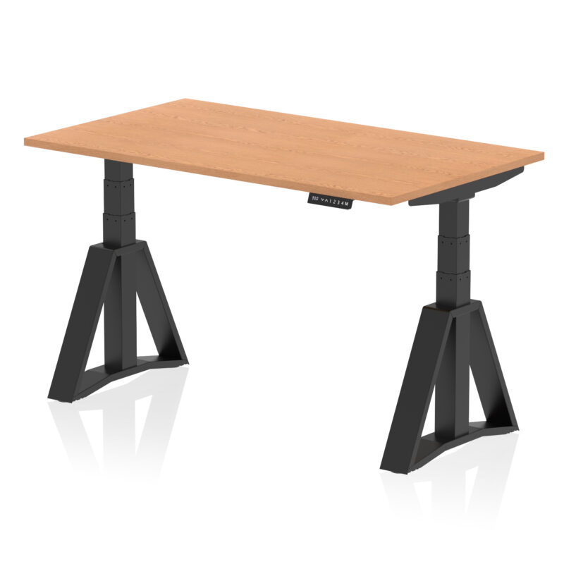 air height adjustable desk without cable ports with piste foot