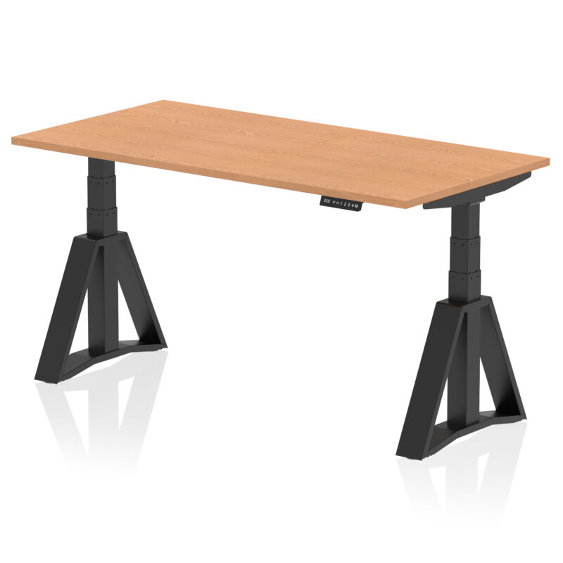 air height adjustable desk without cable ports with piste foot