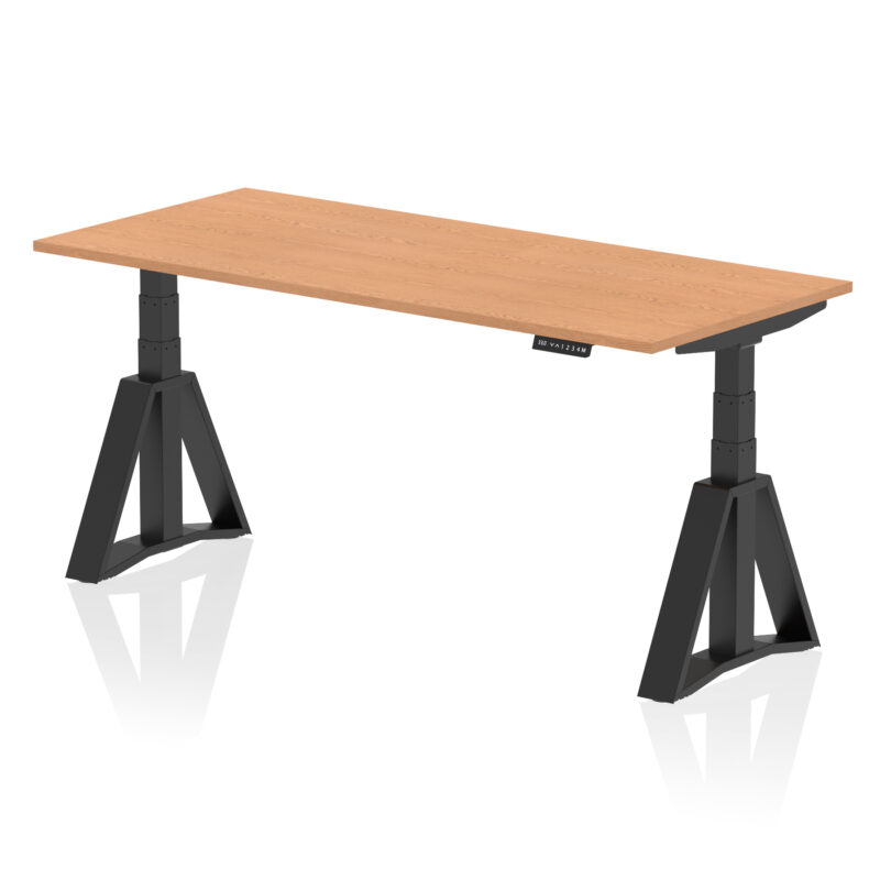 air height adjustable desk without cable ports with piste foot
