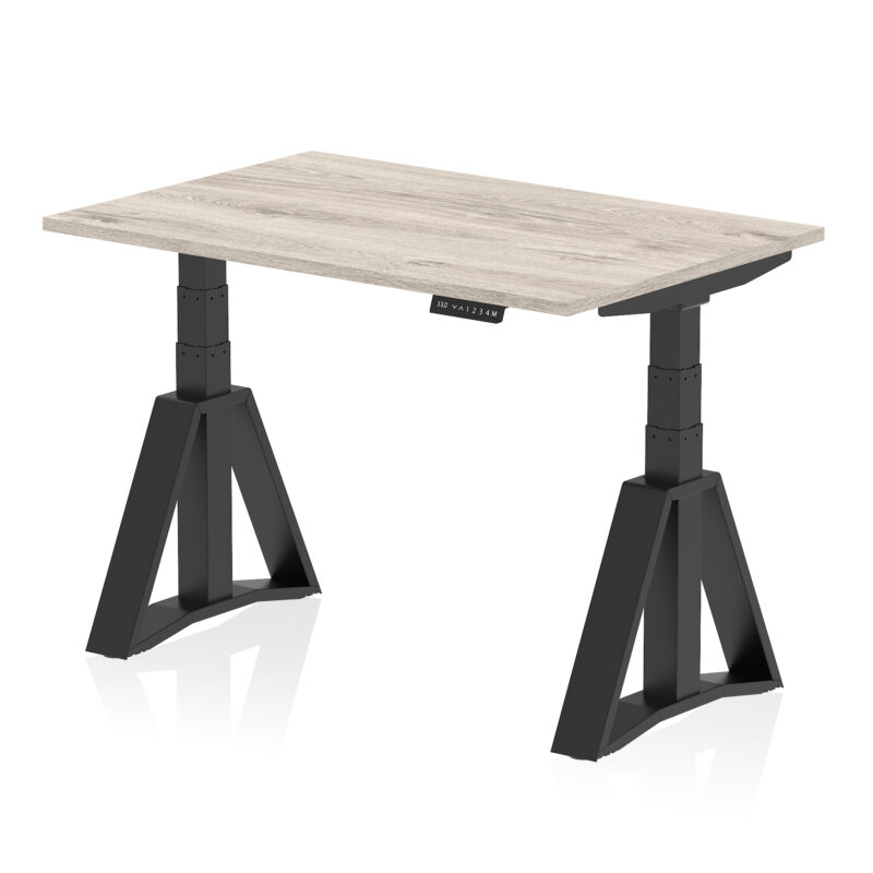 air height adjustable desk without cable ports with piste foot