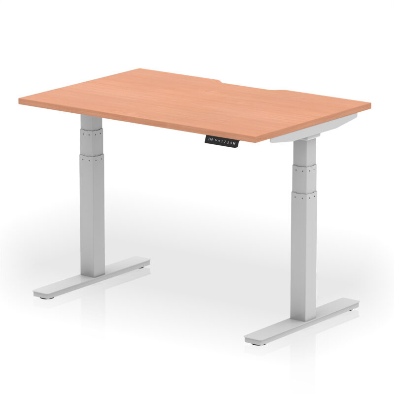 air scalloped edge height adjustable office desk