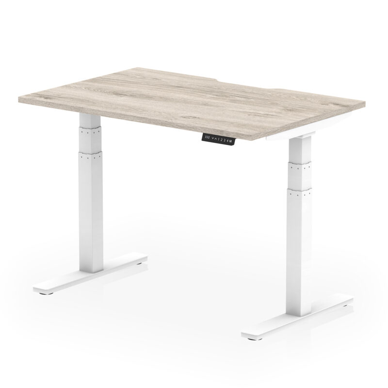 air scalloped edge height adjustable office desk