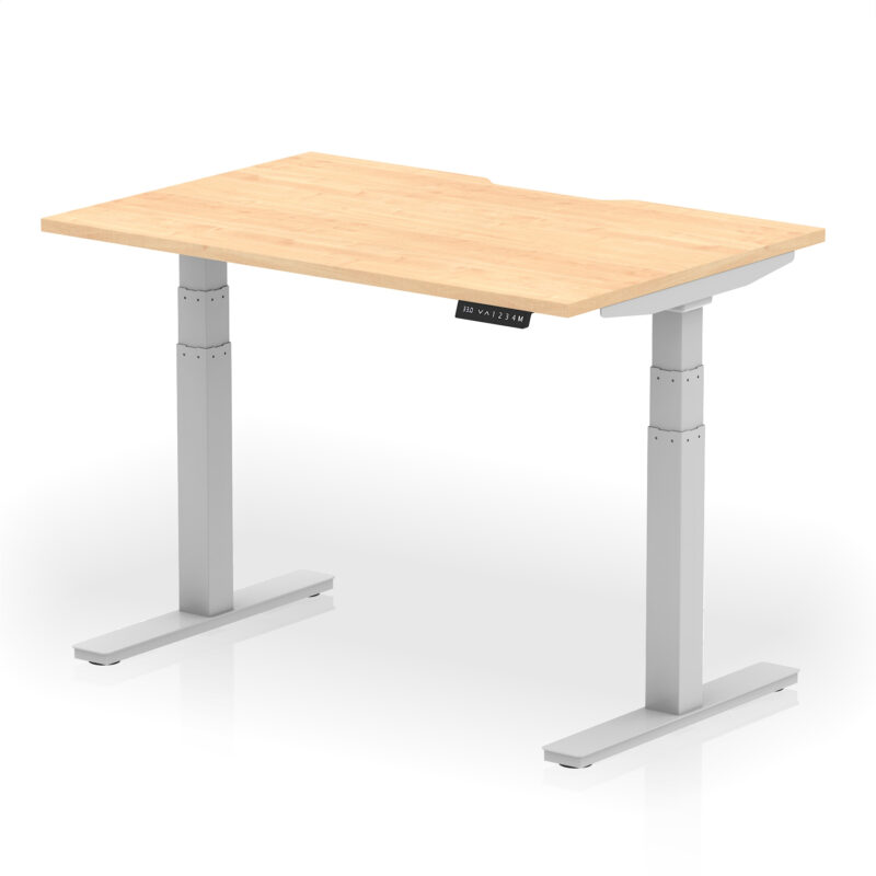 air scalloped edge height adjustable office desk