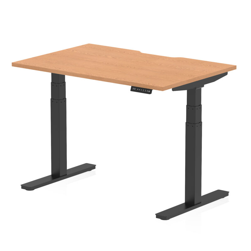 air scalloped edge height adjustable office desk