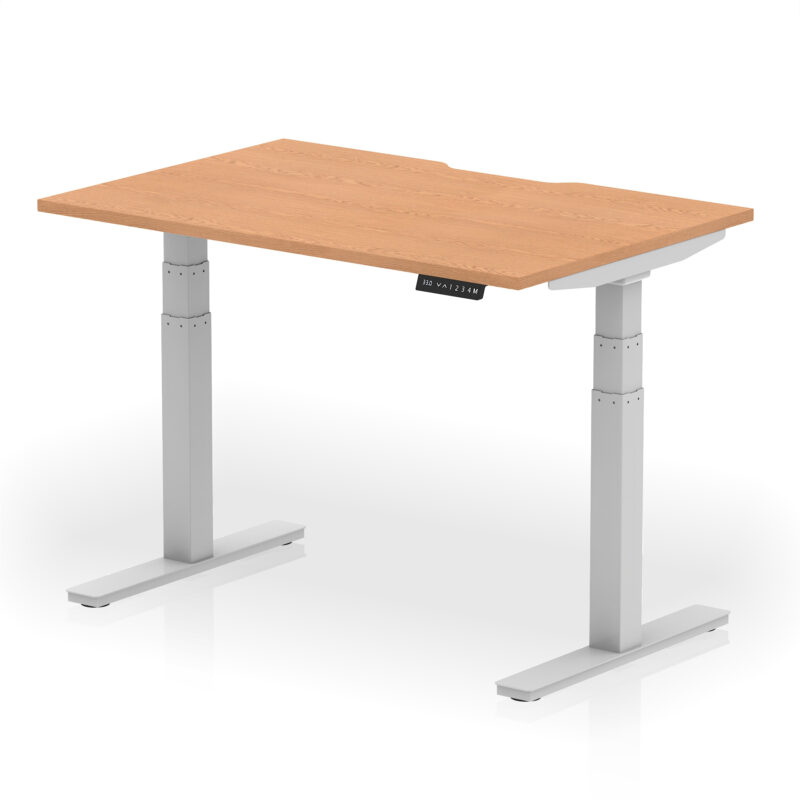 air scalloped edge height adjustable office desk