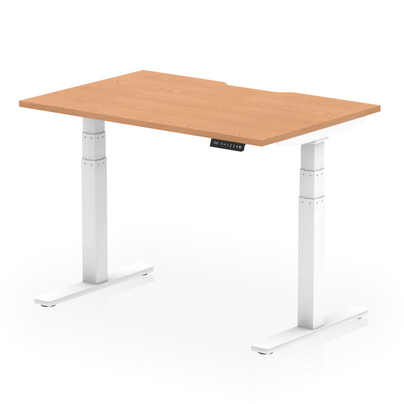 air scalloped edge height adjustable office desk