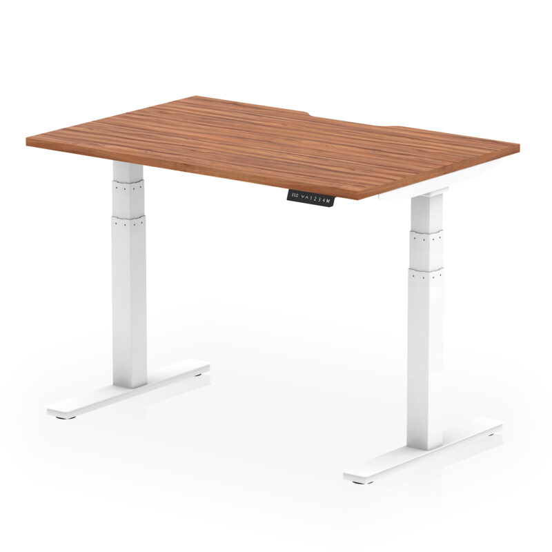 air scalloped edge height adjustable office desk