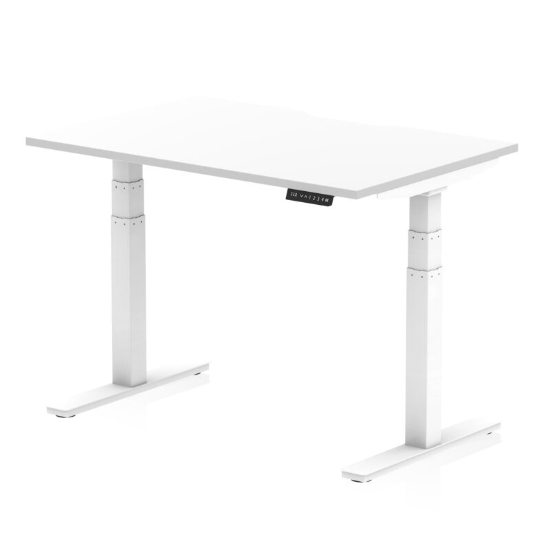 air scalloped edge height adjustable office desk