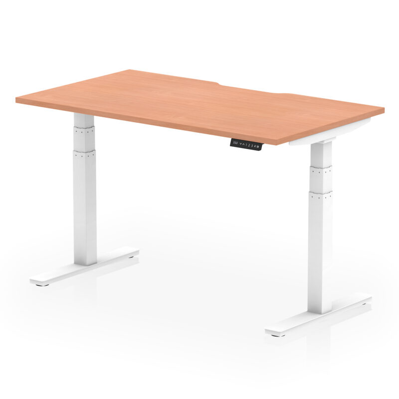 air scalloped edge height adjustable office desk