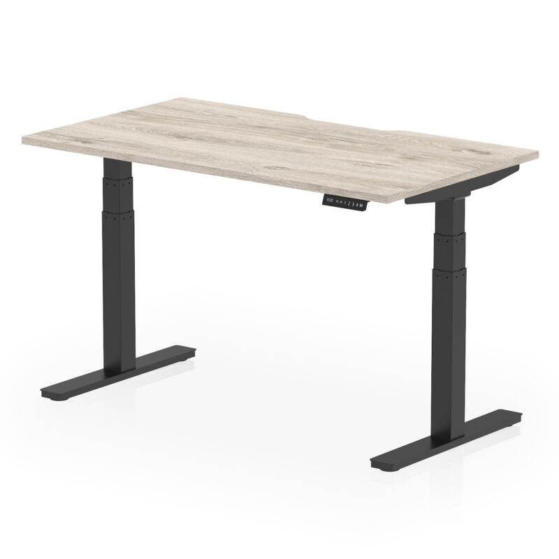 air scalloped edge height adjustable office desk