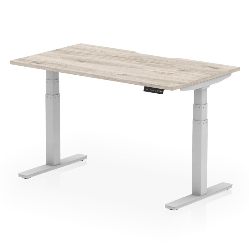 air scalloped edge height adjustable office desk