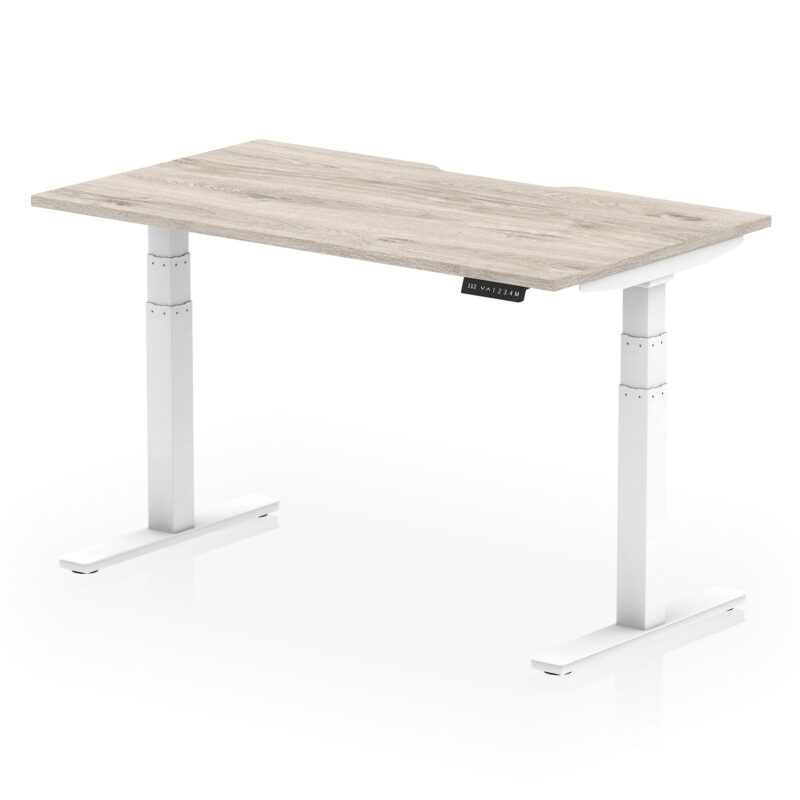 air scalloped edge height adjustable office desk