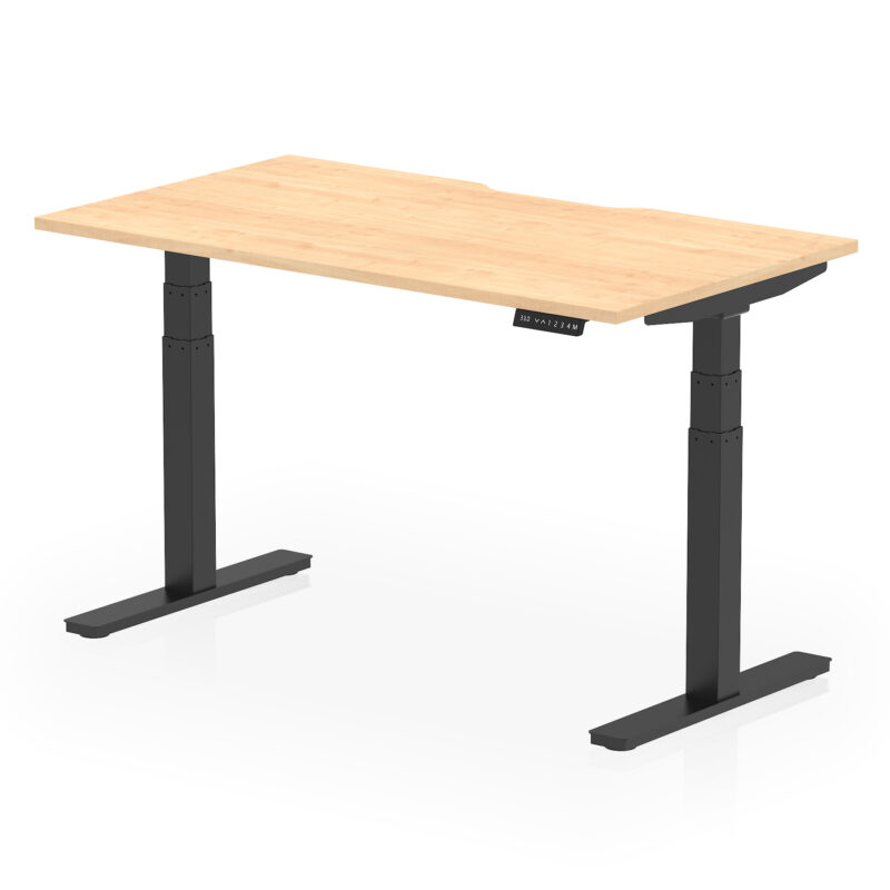 air scalloped edge height adjustable office desk