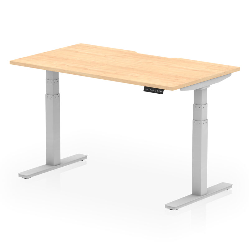 air scalloped edge height adjustable office desk