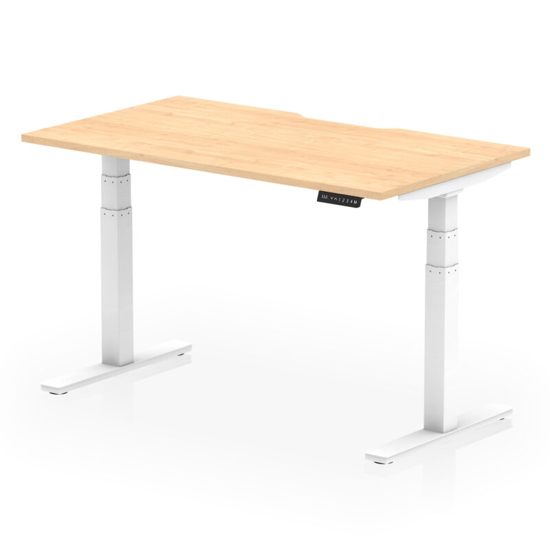 air scalloped edge height adjustable office desk