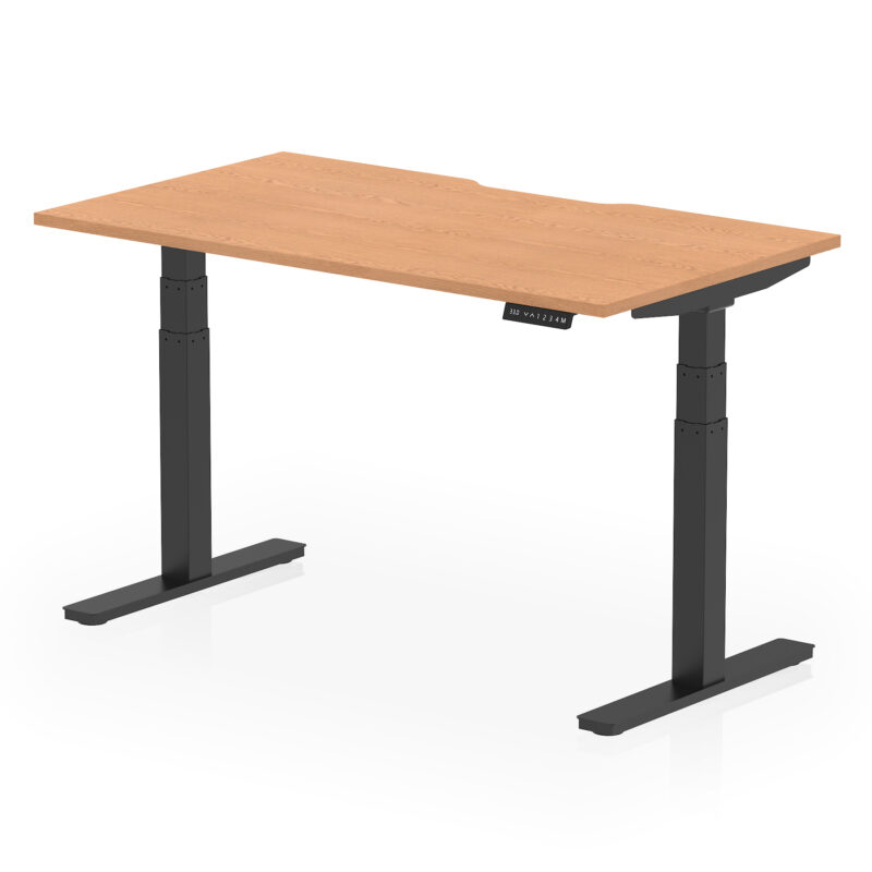 air scalloped edge height adjustable office desk